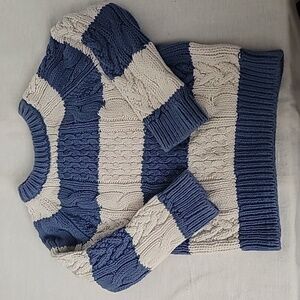 Gap Kids Cable Knit Striped Sweater - Size 3 Toddler